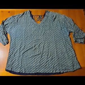 Luck Brand bohemian elbow length blouse